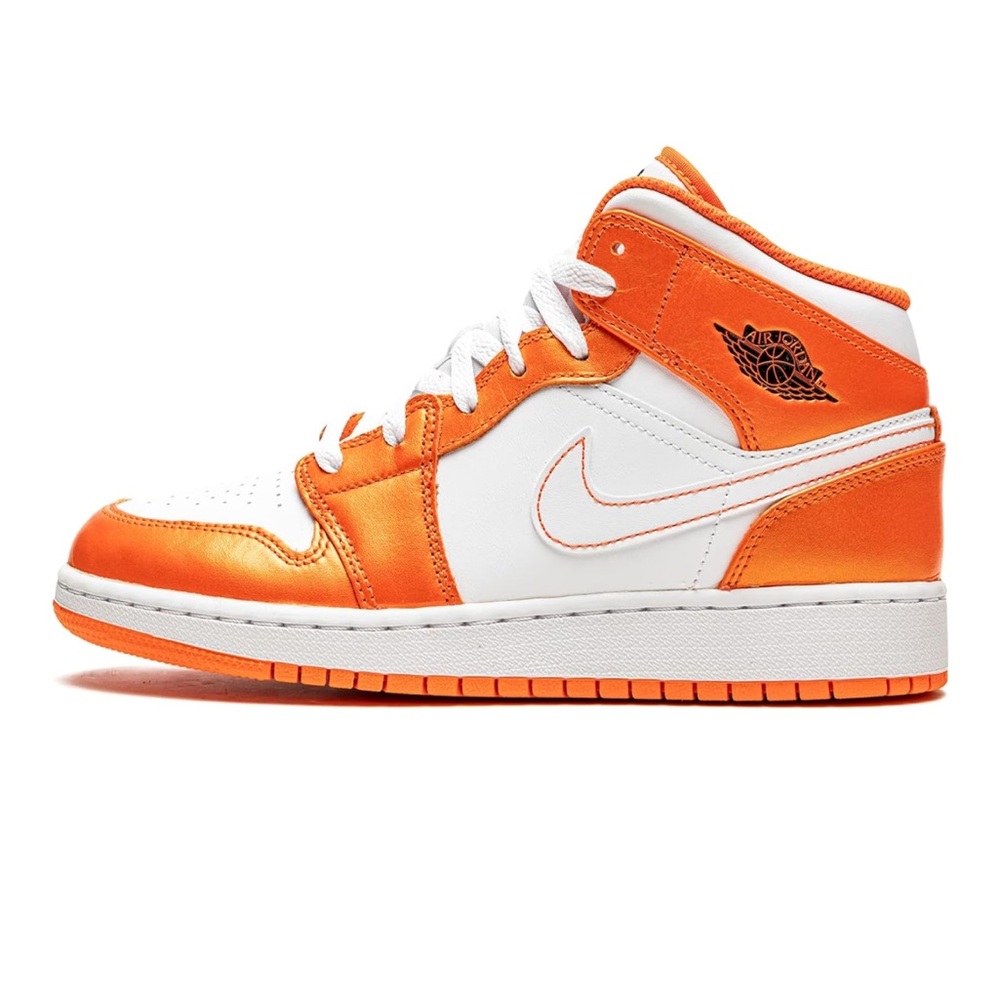 Nike Air Jordan Mid Sneakers - Orange and White